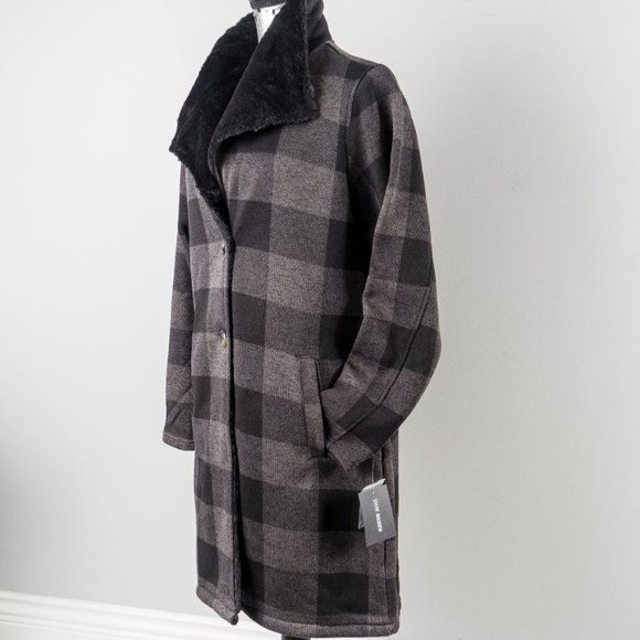 NWT Steve Madden Buffalo check button up coat - L - Picture 10 of 13